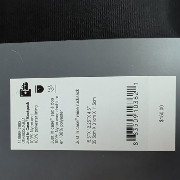 Nwt Tumi Just In Case Backpack - Picture 8 of 8